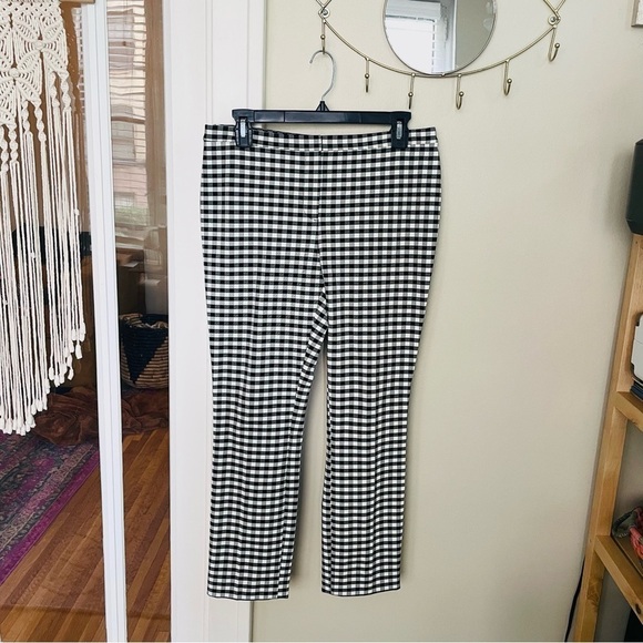 Theory Gingham Skinny Stretch Pant - Picture 6 of 7
